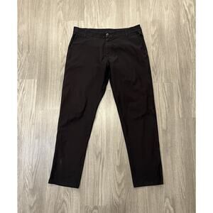 Lululemon Commission Pants Classic Men 36x31 Black Warpstreme Golf Chino LM5AEXS